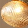 Glass Ceiling Lights, Modo Lighting Brass Semi Flush Mount Ceiling Light Fixture Vintage Industrial Glass Globe Ceiling Lamp, Modern Round Ceiling Light for Living Room Hallway Foyer, E26 Base
