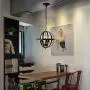 LuFun Orb Chandeliers,Industrial Vintage Pendant Lighting, Rustic Metal Ceiling Hanging Light Fixture for Indoor Kitchen Island Dining Living Room Farmhouse,3-Lights,Dia 13.7inch LuFun Orb Chandeliers,Industrial Vintage Pendant Lighting, Rustic Metal Ceiling Hanging Light Fixture for Indoor Kitchen Island Dining Living Room Farmhouse,3-Lights,Dia 13.7inch