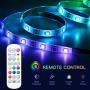 LED Strip Lights 16.4ft x 2 Rolls 5050 RGB 32.8ft Color Changing Lights Flexible Tape 300 LEDs Light Strips Kit with IR Remote Controller Power Kit for Home Bedroom Kitchen DIY Decoration