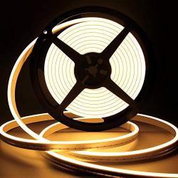 Dimmable LED Strip Lights, Neon Rope Lights Outdoor Warm White LED Strip Lights Silicone 3000K Heat-Resistant Flexible Neon Light Rope Waterproof for Indoor Outdoor Home Decoration