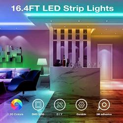 Daybetter Led Strip Lights Flexible Color Changing Led Lights 5050 RGB Led Light Strips Kit with Remote and Power Supply for Bedroom, Kitchen, Home