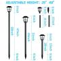 Solar Flame Lights - Solar Lights Outdoor 55'' Tall 100% Metal LED Solar Light Outdoor Torch Waterproof Metal Landscape Lights Heavy Lights Security Path Lights for Garden, Pathway,2 Pack