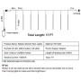 Joiedomi Christmas Meteor Shower Lights Falling Rain Drop Icicle String Lights 288 LEDs 8 Tube 30cm White, for Halloween Christmas Holiday Party Home Patio Outdoor Decoration (1)