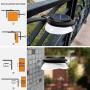 LED Gutter Lights Outdoor,SMY Upgrade Solar Gutter Lights with Adjustable Bracket, IP55 Waterproof Solar Fence Lights for Patio, Garden, Wall, Yard, Attic, Walkway (6pack, Pure White)