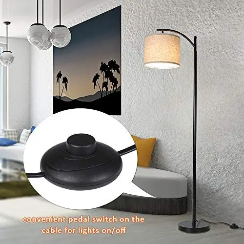 Tomshine Floor Lamp, Modern Floor Lamp Standing Industrial Arc Light