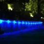 Lychee 16.5ft 50LED Waterproof Solar Power String 1.2 V, Daylight White, with Light Sensor, Outdoor Rope Lights, Ideal for Christmas, Party, Wedding (Blue)