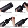 Solar Garden Lights Outdoor - SUNWIND LED Bollard Solar Powered Path Lighting for Patio Pathway Backyard Lawn Landscaping (Black-6 Pack)