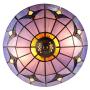 RUNNUP Industrial 12'' Wide Tiffany Style Flush Mount 2 Lights Ceiling Light Fixture with Glass Shade Vintage Ceiling Lamp in Blue