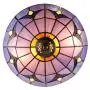 RUNNUP Industrial 12'' Wide Tiffany Style Flush Mount 2 Lights Ceiling Light Fixture with Glass Shade Vintage Ceiling Lamp in Blue