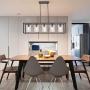 VINLUZ 5-Light Kitchen Island Chandeliers Oil Rubbed Bronze Modern Linear Cage Pendant Lighting with Clear Glass Shades Farmhouse Ceiling Light Fixtures Hanging for Dining Room Living Room