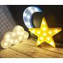 Decorative LED Crescent Moon Star Cloud Night Lights for Kids and Adults,Baby Nursery,Birthday Party,Kids Room Decor