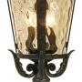 Casa Marseille Traditional Outdoor Ceiling Light Hanging Mediterranean Veranda Bronze Scroll 23 3/4'' Champagne Hammered Glass Damp Rated for Exterior House Porch Patio - John Timberland
