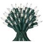 Prextex 100-Count Clear Green Wire Christmas Light Set Christmas Decorations