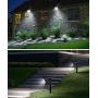 Landscape Lights Outdoor Solar Powered, Dusk to Dawn Path Lights 5000K Daylight, Solar Uplights for Tree, 2-in-1 Wireless Low Volt Garden Backyard Floodlights, EMANER (5000K Solar Spotlights, 2-Pack)