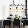 YYJLX Dining Room Light Fixture Hanging 6-Light Modern Crystal Pendant Lighting for Kitchen Island