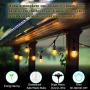 IELECMG Led String Lights Outdoor - 54FT S14 Patio String Lights Waterproof Shatterproof Commercial Grade Porch Lights with 15 E26 Hanging Socket for Cafe Party Bistro Garden Warm White