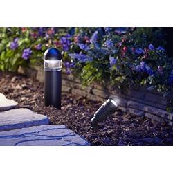 Moonrays 95549 LED Low Voltage Kit with 2 Metal Spotlights & 4 Bollard Path Lights