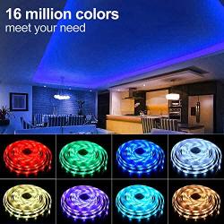 Bluetooth LED Strip Lights, Music Sync 65.6FT 5050 LED Strip Lights RGB Color Changing Lights Waterproof Flexible Tape with 44 Key Remote for Bedroom, Kitchen, TV, Party, Christmas (4x16.4FT)