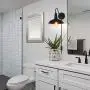 HAITRAL Plug in Wall Lamps Set of 2- Farmhouse Wall Sconces with Plug in Cord and Buttun Switch, Industrial Wall Light Fixtures Plug in for Bedroom, Living Room, Farmhouse, Bathroom Vanity-Black