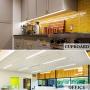 T8 LED Light Tube - 2FT, 14W, 1680lm, 4000K(Daylight Glow), Linkable Integrated Single Fixture, Clear Cover, V Shape, Utility Shop Light, Ceiling and Under Cabinet Light, Corded Electric (2 Pack)