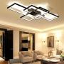 LED Ceiling Lamp Living Room 105Cm Design Ceiling Dimmable Lamp Modern Ceiling Lamps Acrylic - Panel Metal Lamp Dining Room Lamp 72W with Remote Control [Energy Class A]