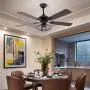 52'' Modern Ceiling Fan Light with Remote Control Mid-Century LED Chandelier Fan for Living Room Dining Room Bedroom …