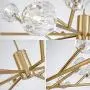 Modern Sputnik Chandeliers Crystal Pendant Light with 18 Lights Contemporary Branch Chandeliers Gold Ceiling Light Fixtures for Living Room Bar Shop