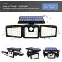 ZHUPIG Solar Lights Outdoor, 800LM Solar Motion Sensor Lights Outdoor, 3 Adjustable Heads, 360° Wide Angle Illumination, IP65 Waterproof, Security LED Flood Light (4Pack)