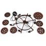 Industrial Metal Pendant Light Retro Iron Gear Chandelier Antique Metal Hanging Ceiling Light Fixture Classic Hanging Light for Dining Living Rooms Kitchen