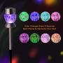 Solar Lights Outdoor - Outdoor Garden Lights, Color Changing LED Solar Powered Pathway Lights, Outdoor Landscape Lighting for Lawn/Patio/Yard/Walkway/Driveway (Stainless Steel)