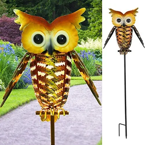 GolWof Solar Lantern Lights, Outdoor Hanging Lantern, Solar Garden Lights Owl Solar Light, Metal Decorative Waterproof Garden Lights for Walkway,Pathway,Yard,Lawn GolWof Solar Lantern Lights, Outdoor Hanging Lantern, Solar Garden Lights Owl Solar Light, Metal Decorative Waterproof Garden Lights for Walkway,Pathway,Yard,Lawn