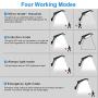 Outdoor Solar LED Wall Light IP65 Waterproof Area Security Night Lighting Wireless Dusk to Dawn Motion Sensor Lamp Remote Controlled 4 Working Modes for Garden, Fence, Patio, Yard, 900LM 6000K