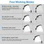 Outdoor Solar LED Wall Light IP65 Waterproof Area Security Night Lighting Wireless Dusk to Dawn Motion Sensor Lamp Remote Controlled 4 Working Modes for Garden, Fence, Patio, Yard, 900LM 6000K