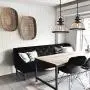 NIUYAO Industrial Nautical Transparent 12.2'' Wide Glass Pendant Lighting Vintage Chandelier Kitchen Dining Room Living Room Rustic Pendant Lamp Ceiling Hanging Lamp Fixture 454007