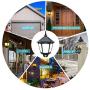 Solar Lights Outdoor Decorative - ALOVECO 2 in 1 Solar Wall Sconce, Solar Torch Lights with Flickering Flame, 87 LEDs Solar Motion Case of 2 Packs
