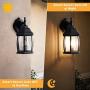 Dusk to Dawn Sensor Outdoor Wall Lanterns, Waterproof Porch Light Fixtures Wall Mount, Outside Wall Sconce Exterior Wall Lamp with Textured Glass for Garage, House, Front Door (E26 Bulb Included)
