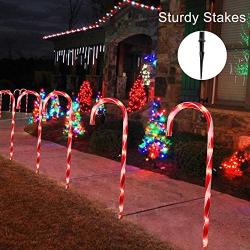 27Inch Candy Cane Lights Christmas Pathway Markers Light Decorations,Light Up Candy Canes Light with 6 Tungsten Bulbs, Xmas Outdoor Light for Walkway, Yard, Home, Holiday Party Decor, UL Listed