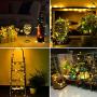 Chinety Fairy Lights Battery Operated 16ft 50 LED 4 Pack Christmas String Lights, Waterproof 8 Modes Copper Wire Lights with Remote Timer Twinkle Starry String Lights for Bedroom Christmas Party Decor