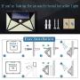 Solar Lights Outdoor [270 LED/4 Working Mode]Solar Motion Sensor Light Outdoor Wireless IP 65 Waterproof Outdoor Lights for Garden Fence Patio Garage (2 Pack)