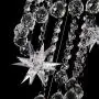 Saint Mossi Modern K9 Crystal Swirl Design Raindrop Chandelier Lighting Flush Mount LED Ceiling Light Fixture Pendant Lamp for Dining Room Bathroom Bedroom Livingroom 7 GU10 Bulbs D20 X H70