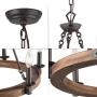 LNC A03300 Farmhouse Chandeliers for Dining Rooms,Vintage Wood Kitchen Lighting