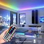 LED Strip Lights, 16.4ft RGB LED Lights Strip 5050 LED Tape Lights,Color Changing Flexible LED Strip Lights with 44 Keys IR Remote for Home Lighting Kitchen Bed Bar Led Lights DIY Home Decoration