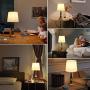 21''H Large Size Heavy-Duty Table Lamp with 2 USB Ports, Eye-Caring Touch Control 3-Way Dimmable Desk Lamp, for Nightstand, Living Room, Bedside (Bulb Included) DIY Shade