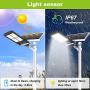 400W Solar Street Flood Light Outdoor, NIORSUN Motion Sensor Dusk to Dawn Solar Light with Remote Control IP67 Waterproof for Parking Lot, Stadium, Garden, Pathway(Bright White)