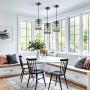 Industrial Metal Pendant Light, Adjustable Hanging Ceiling Lighting Fixture with Cylindrical Clear Glass Shade, Black Vintage Pendant Lights for Kitchen Island Dining Room Hallway Bedroom, E26 Base