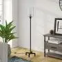 Henn&Hart FL0011 Modern Industrial Farmhouse Blackened Bronze Metal Finish with Seeded Glass Shade for Living, Bedroom, Office, Or Dining Room Floor Lamp, One Size, Black Henn&Hart FL0011 Modern Industrial Farmhouse Blackened Bronze Metal Finish with Seeded Glass Shade for Living, Bedroom, Office, Or Dining Room Floor Lamp, One Size, Black