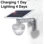 ECO-WORTHY Led Bright Outdoor Solar Flood Lights, 2 Pack Motion Sensor Solar Garage Yard Street Light with 13000mAh Batteries