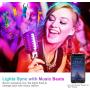 LED Strip Lights for Bedroom - Maxuni 19.6Ft/6M RGB Light with Remote Control Music Sync Color Changing - APP Support Light Strip for Room Kitchen TV