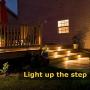 Solar Deck Lights Outdoor, 16 Pack Solar Step Lights LED Waterproof Solar Fence Lights for Deck, Patio, Stair, Yard, Path and Driveway (Warm White)