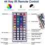LED Strip Lights, HengBo 16.4ft 5m Waterproof RGB Color Changing Rope Lighting, SMD 5050 Flexible Tape Lights with 44 Key IR Remote Controller Power Supply for Bedroom, Kitchen